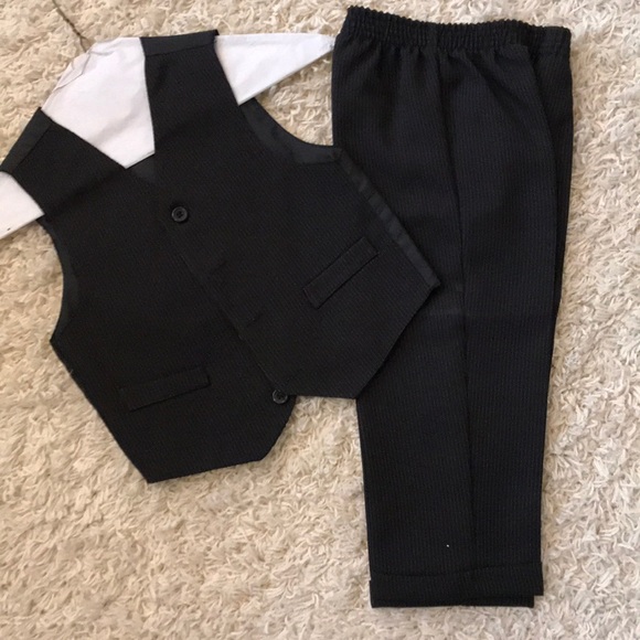 Kids Black Formal Matching Set - Picture 1 of 3